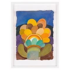 „Blumen“ von Caroline Rennequin – Gerahmtes Gouache-Gemälde auf handgeschöpftem Papier 2026