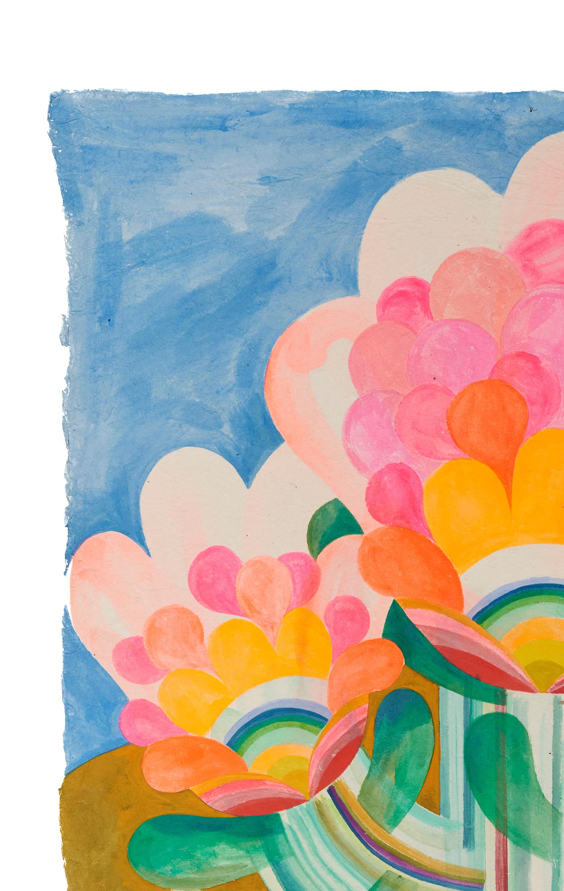 Quadro a guazzo incorniciato su carta fatta a mano di Caroline Rennequin. Fiori serie 2024.

Caroline Rennequin è un'artista multidisciplinare parigina nata nel 1970, riconosciuta per il suo lavoro di pittura, scultura e scenografia. Si è diplomato