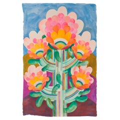 Fiori di Caroline Rennequin Quadro a guazzo incorniciato su carta fatta a mano