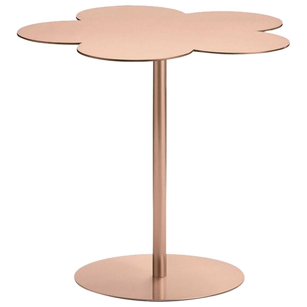 Petite table d'appoint en cuivre « Flowers » de Stefano Giovannoni
