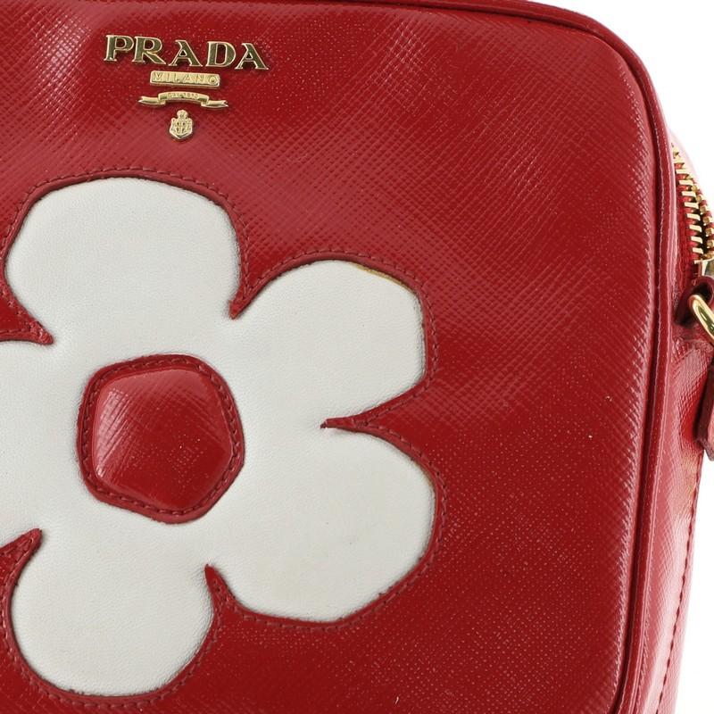 Flowers Crossbody Bag Vernice Saffiano Leather Small 3