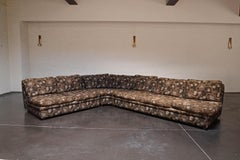 Ricamo a fiori DUX "Playboy" Divano anni '70 Tessuto unico, Svezia