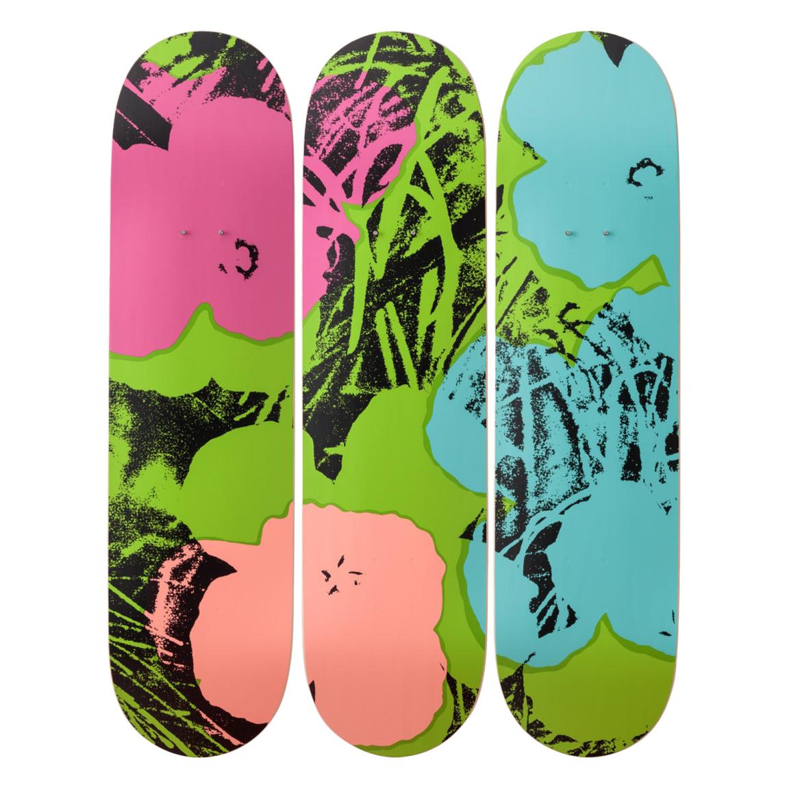 Flowers 'Green/Pink' Skateboard Decks after Andy Warhol