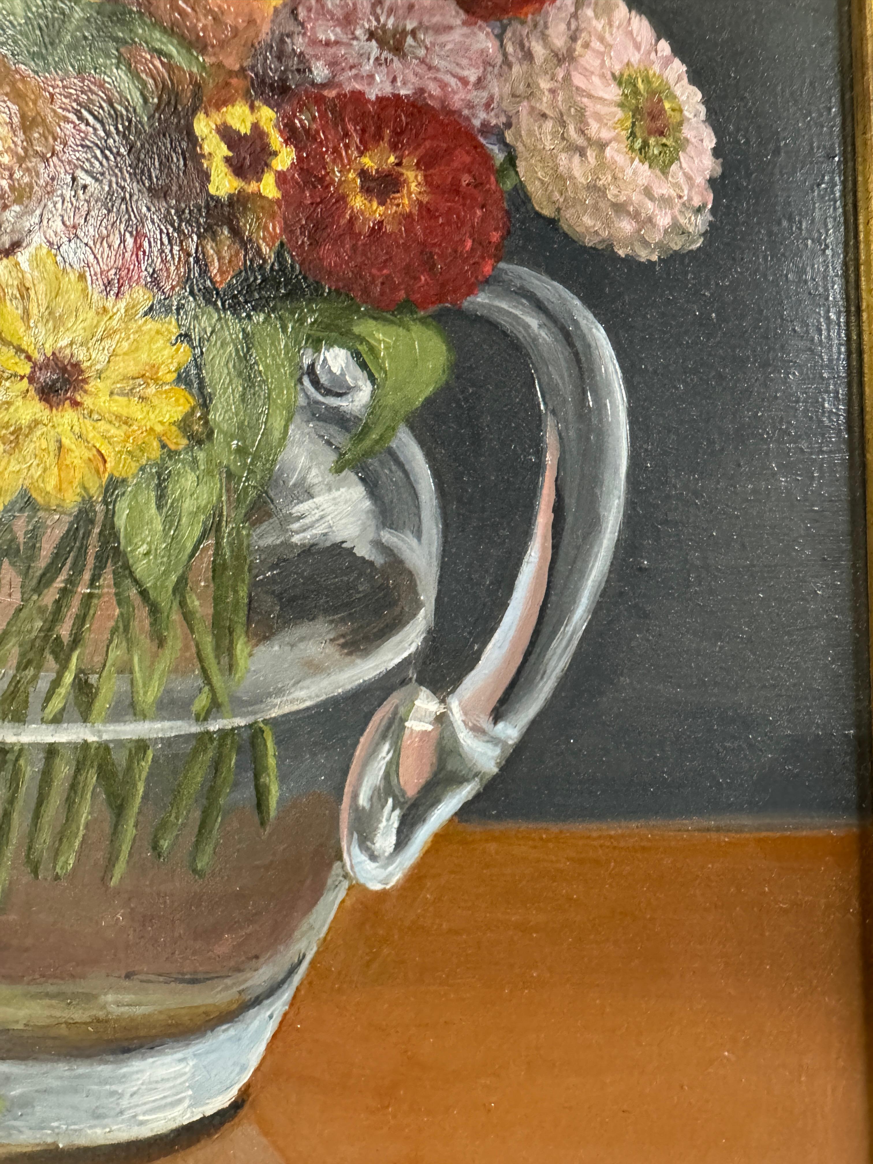 'Flowers in a Glass Jug' by Annamaria Succi Edelstein (1935 -2024) In Good Condition For Sale In Basildon, GB
