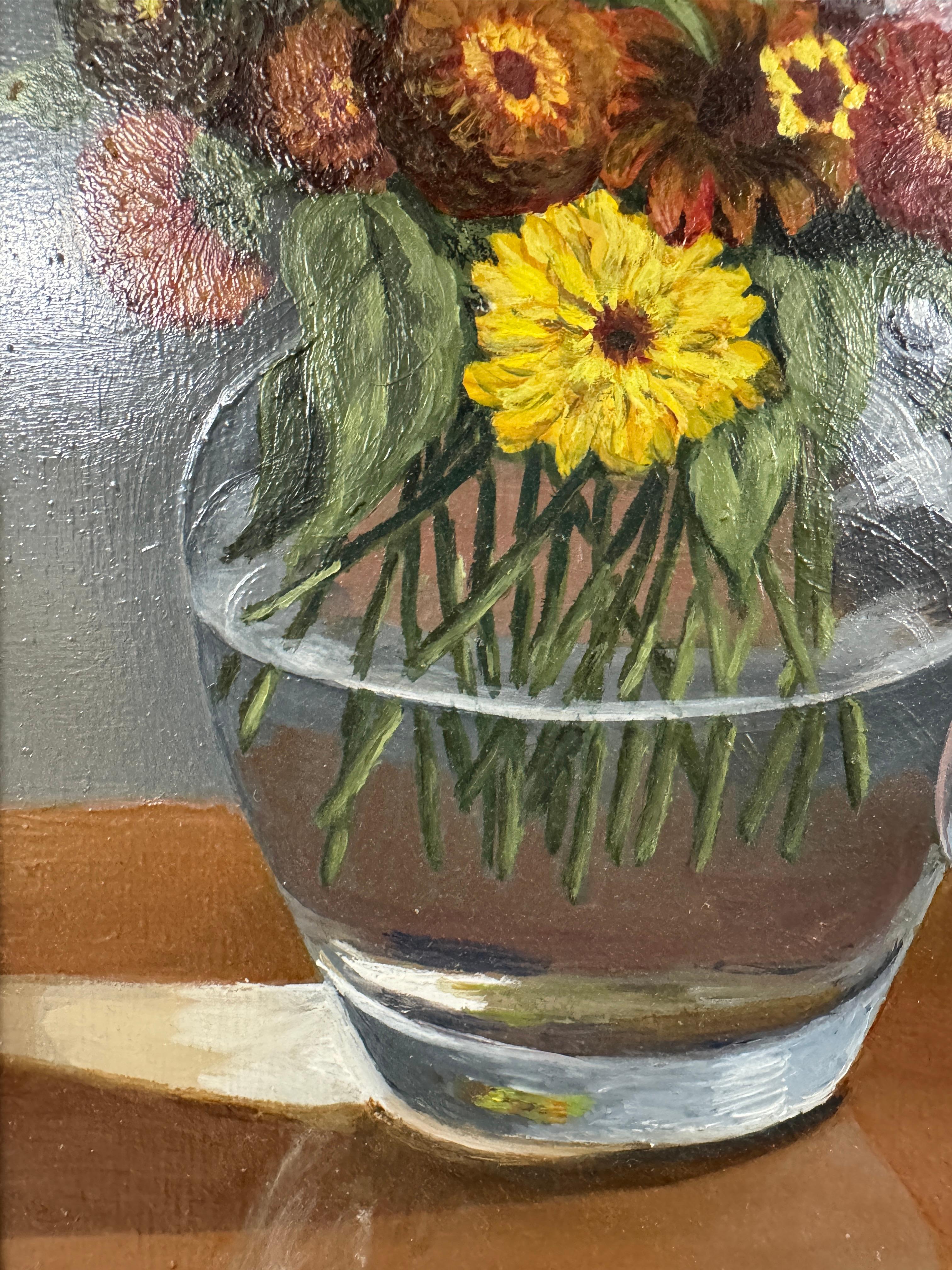 Contemporary 'Flowers in a Glass Jug' by Annamaria Succi Edelstein (1935 -2024) For Sale