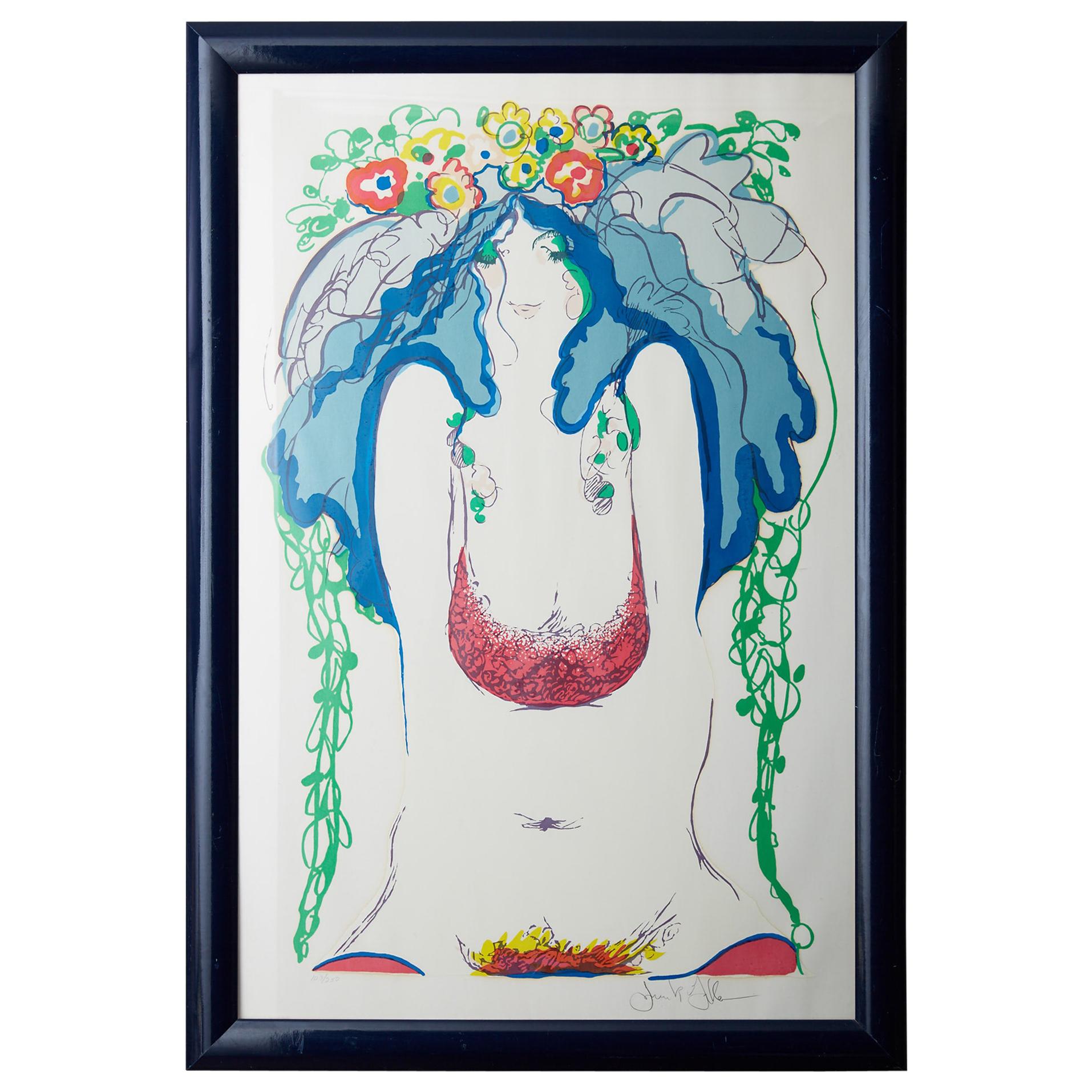 "Flowers in Her Hair, " Frank Gallo Signed Serigraph