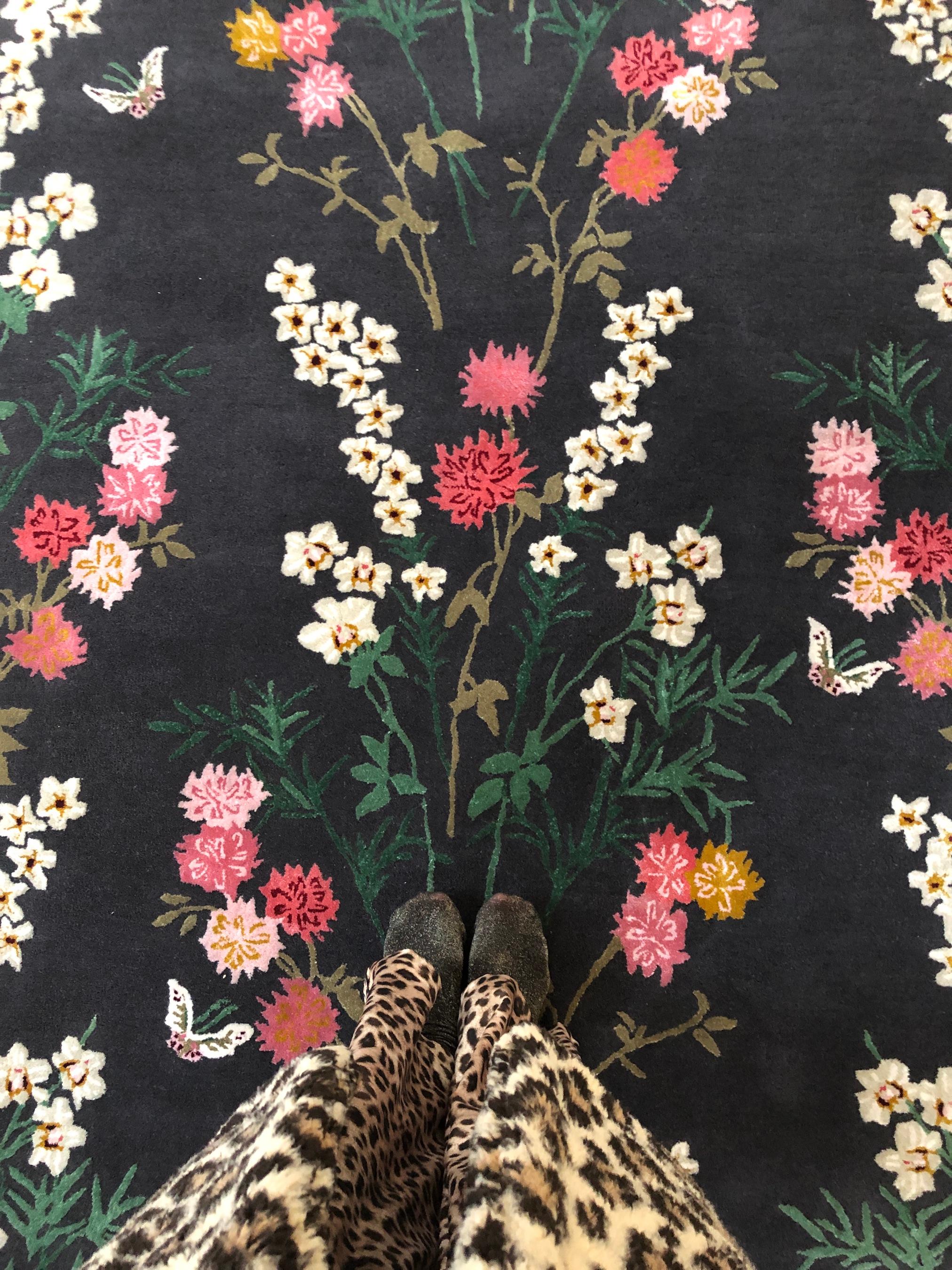 Flowers of Virtue Graphite is a hand tufted wool and viscose rug by Scottish designer Wendy Morrison. The rug is handcrafted in India and is Goodweave certified, meaning you can be confident that no child labour has been used during the manufacture
