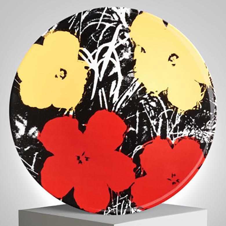 andy warhol flower plates