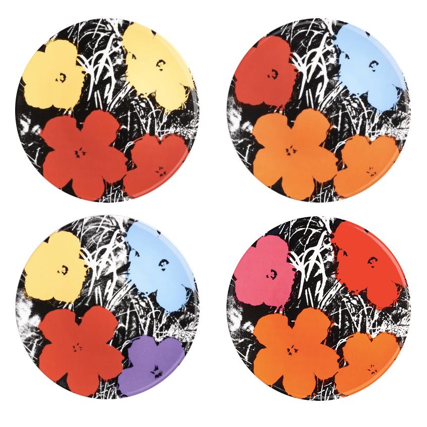 Flowers Plate Set after Andy Warhol