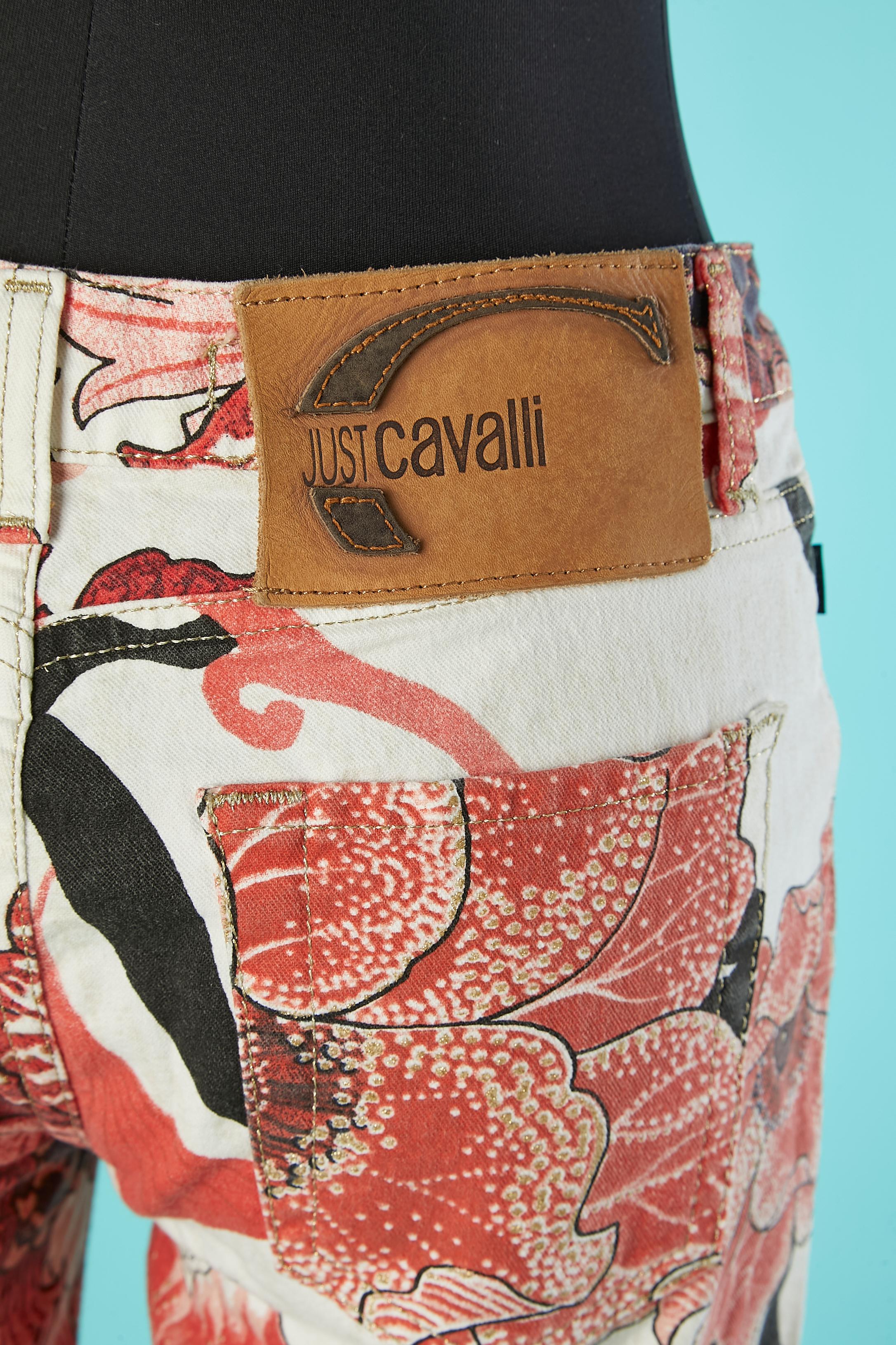 Flowers printed jean Just Cavalli  For Sale 1