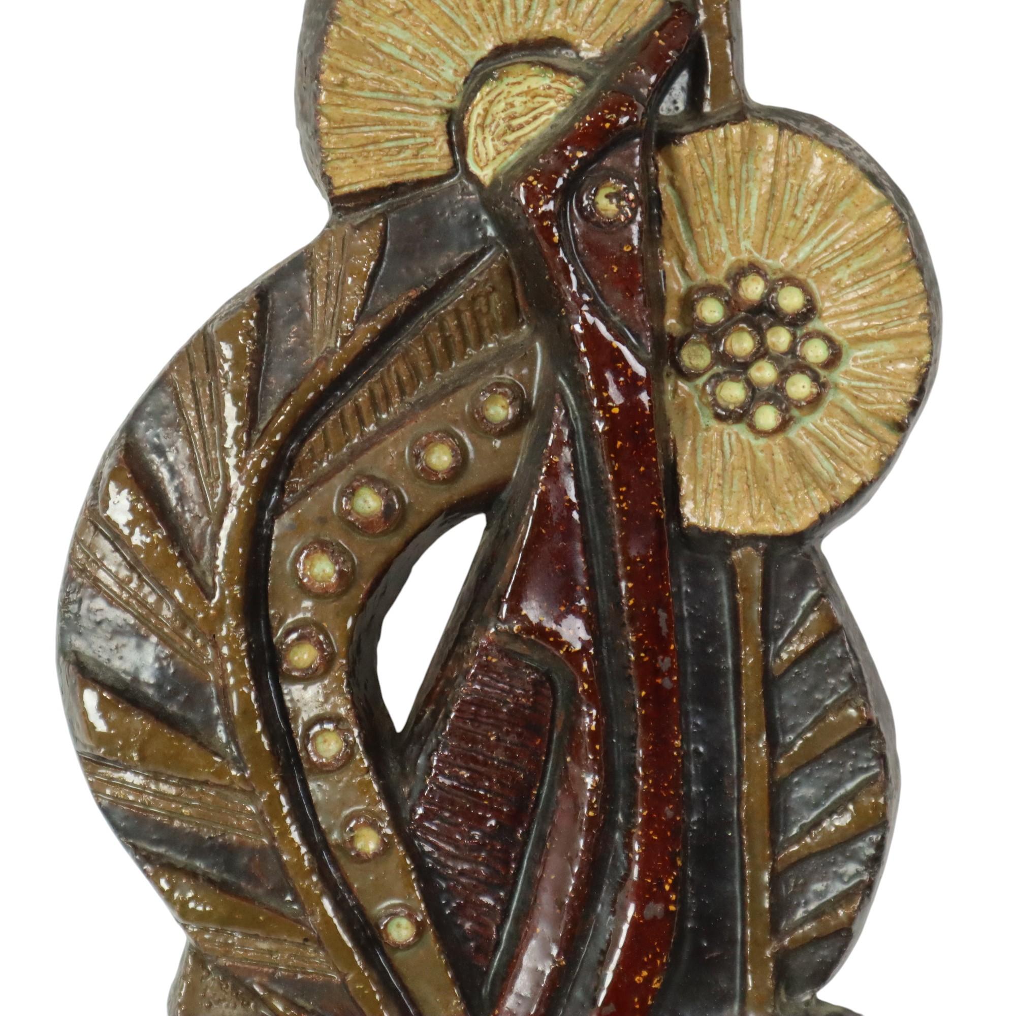 Smaltato Scultura di fiori Paul Vermeire 47cm in vendita