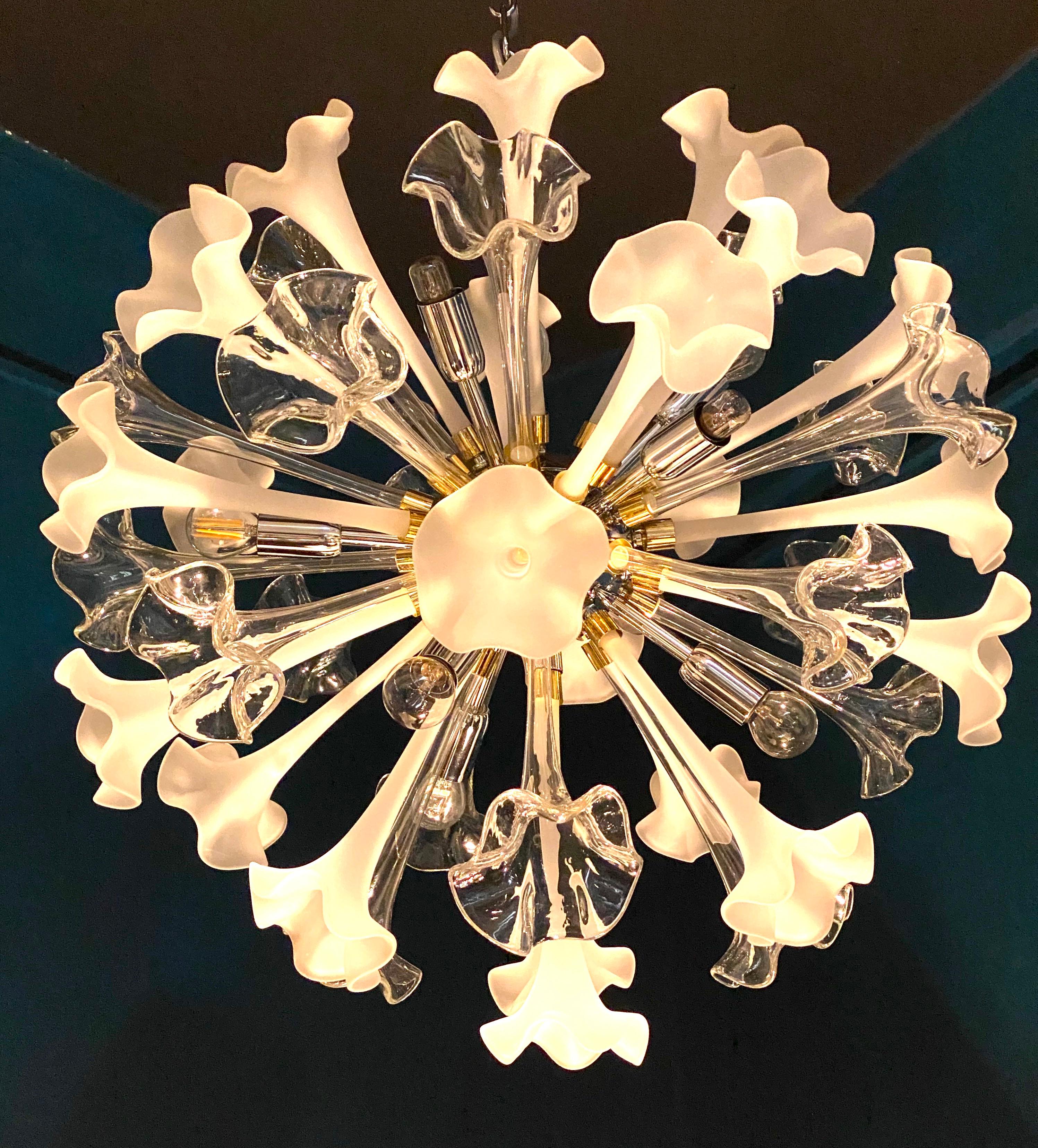 Flowers Sputnik Amazing Modern Murano Glass Chandelier For Sale 4