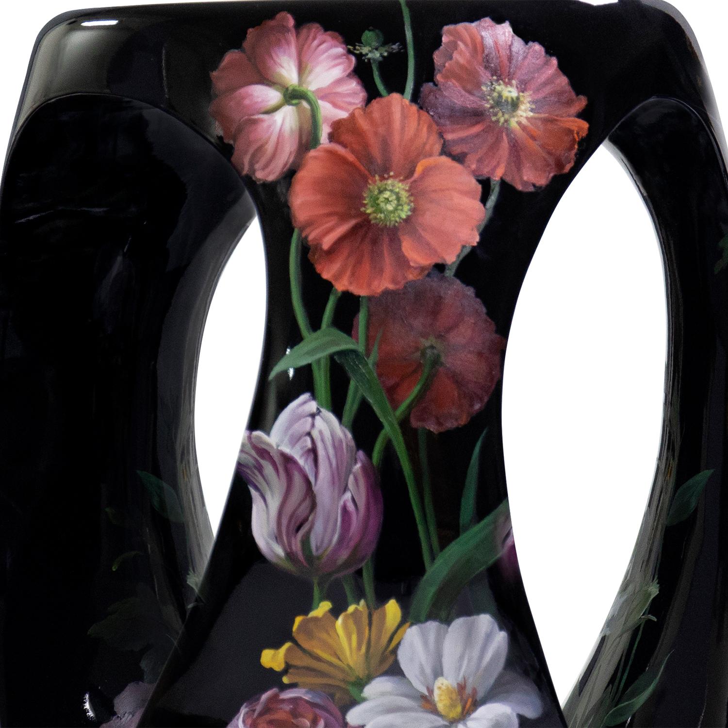 Fait main Tabouret à fleurs en vente