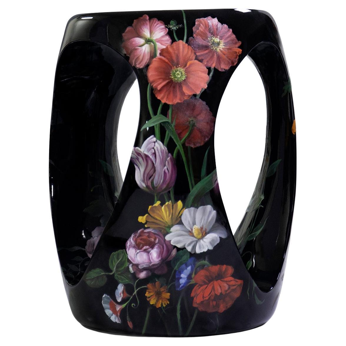 Tabouret à fleurs en vente