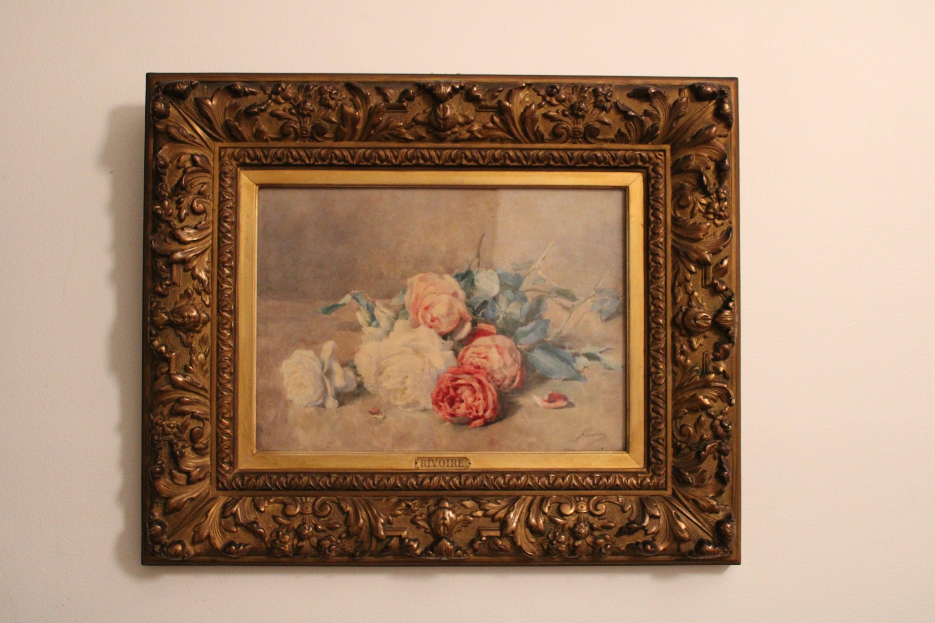 Aquarell auf Papier von François Rivoire (1842-1919)
Blumenstrauß
Signiert unten rechts.

Flecken auf dem Papier (siehe Fotos, oben rechts)

Abmessungen des Rahmens: 62 x 51 x 5 cm
Maße des Gemäldes: 42 x 30 cm.