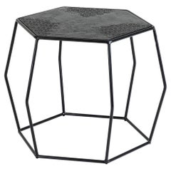 Flowery Black Esagono Hexagonal Coffee Table by Disain1971