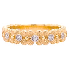 Flowery Design Band by Five Star Jewelry, Flower Eternity Band Sizing Available
