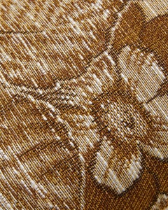 Flowery Pillow in Brown and White Vintage Fabric 70x40cm
