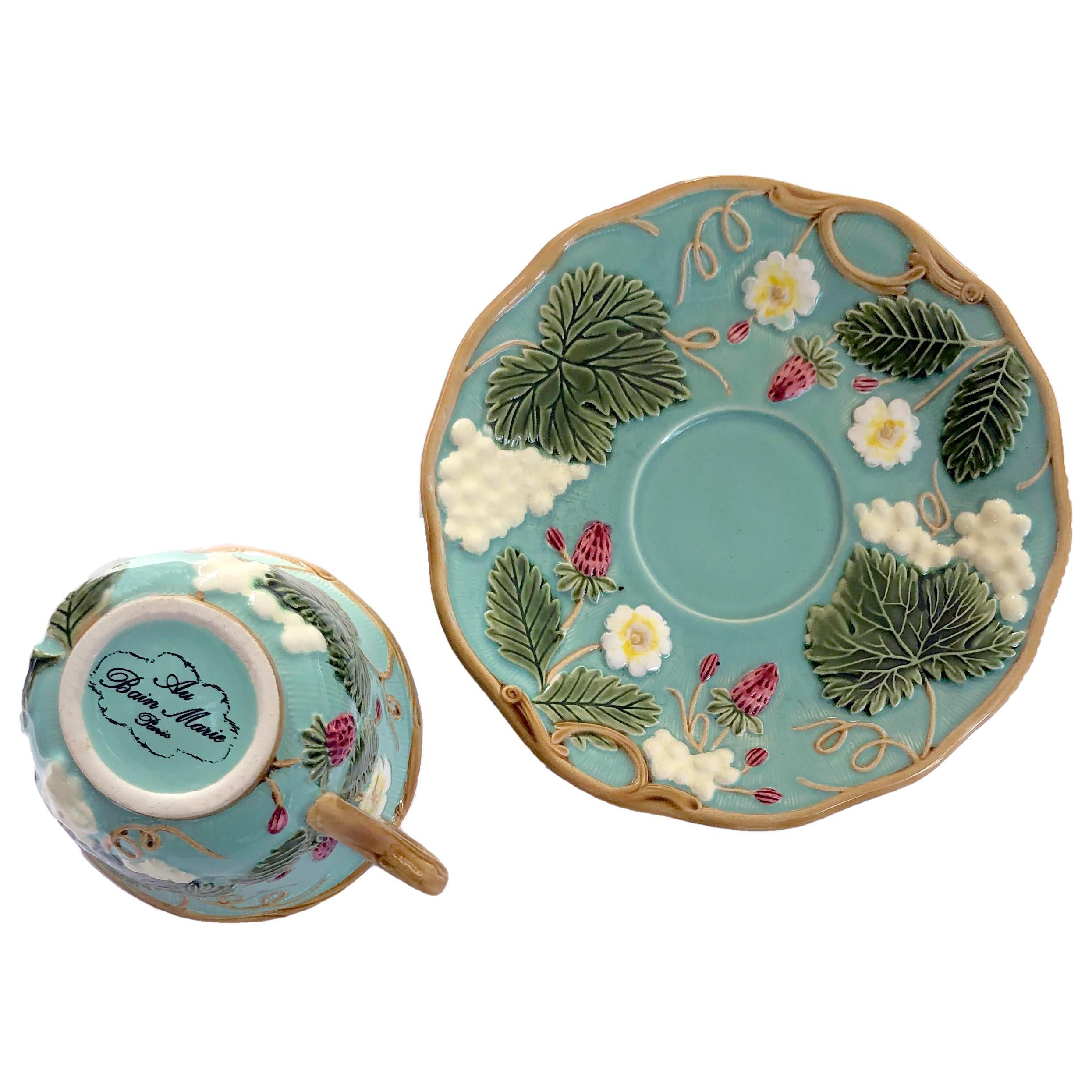 French Flowery Tea Cups for 2 