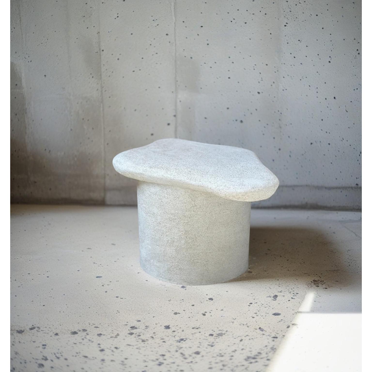 Flowform Mini Stool by Aeny Studio
Limited Edition
Dimensions: D 25,5 x W 28 x H 42 cm.
Materials: Reclaimed wood, custom gypsum mix, and sand.

Each piece is individually hand-sculpted, resulting in variations that make every item truly unique