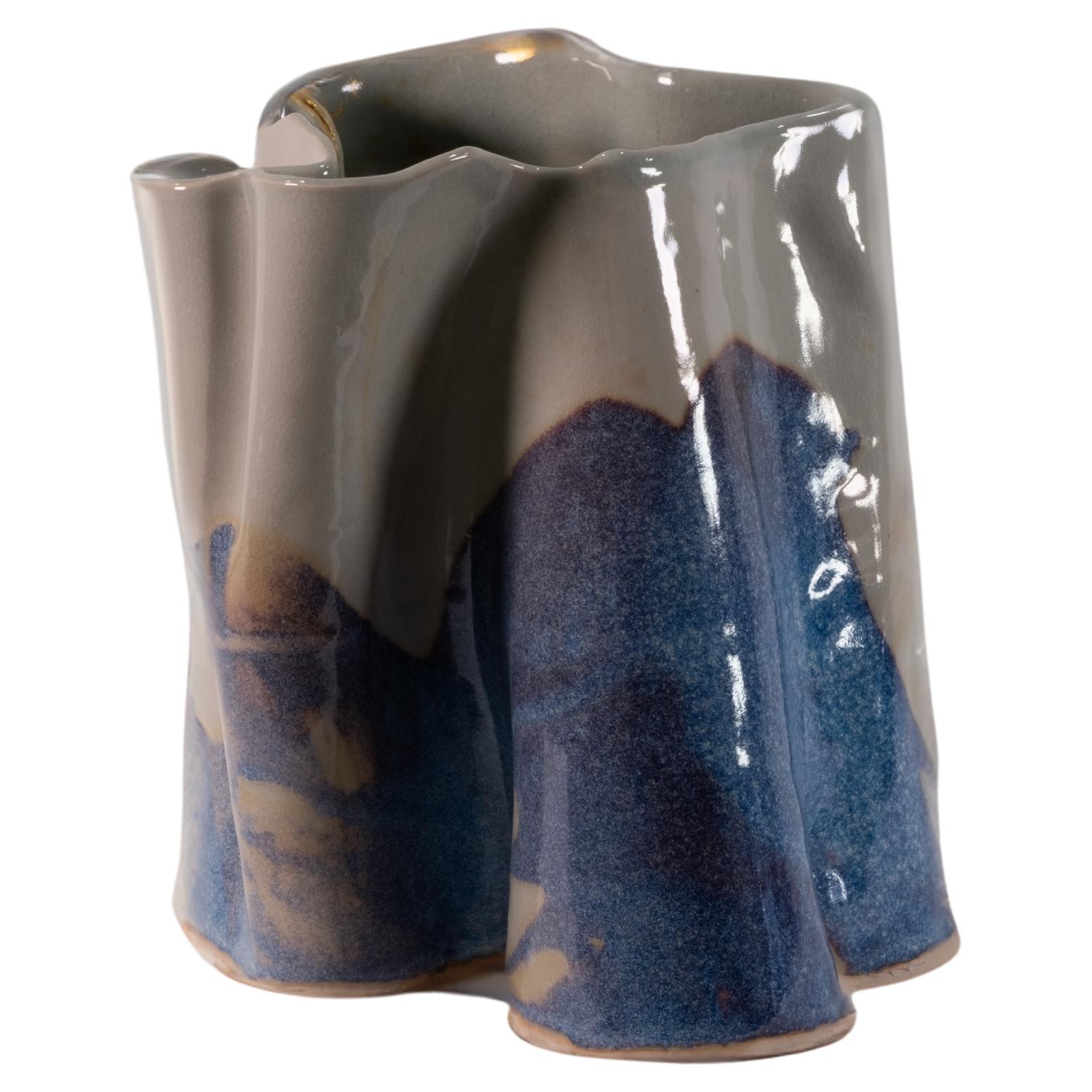 Flowing Ceramic Vase by Alex Muradian For Sale