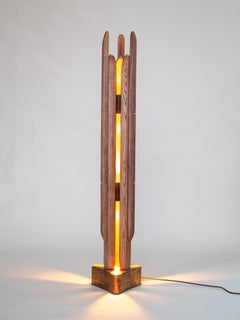 Flowlight Solid Wood Collectible Lamp Hand-Crafted Art Sculpture Light, RADIANCE
