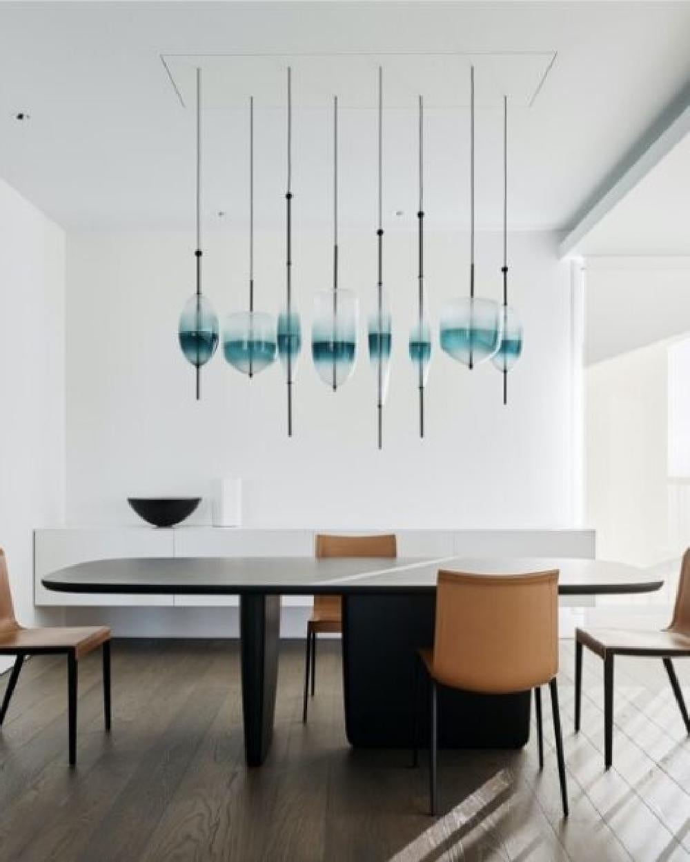 FLOW[T] S1 Pendant lamp in Turquoise by Nao Tamura for Wonderglass For Sale 1