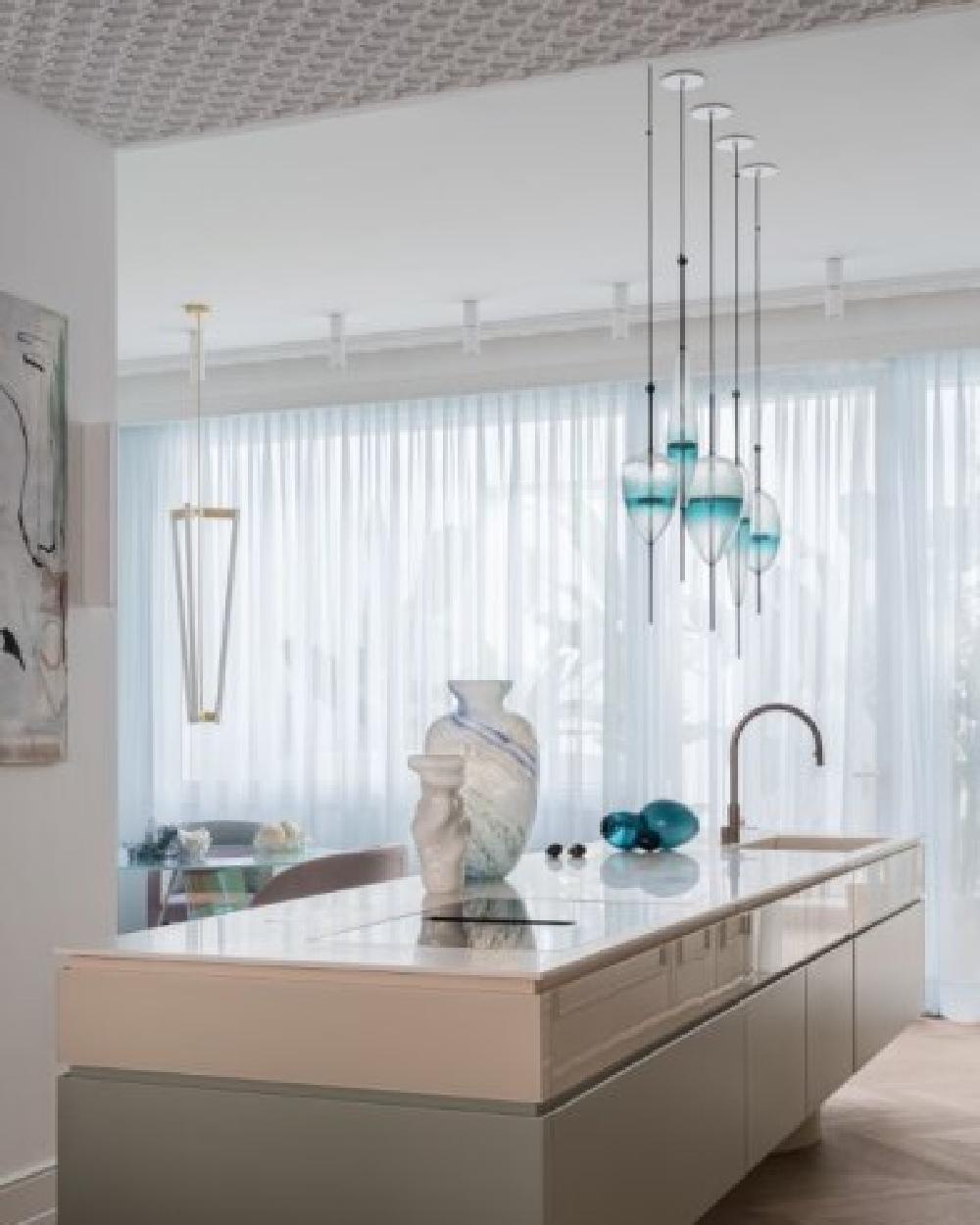 FLOW[T] S1 Pendant lamp in Turquoise by Nao Tamura for Wonderglass For Sale 2