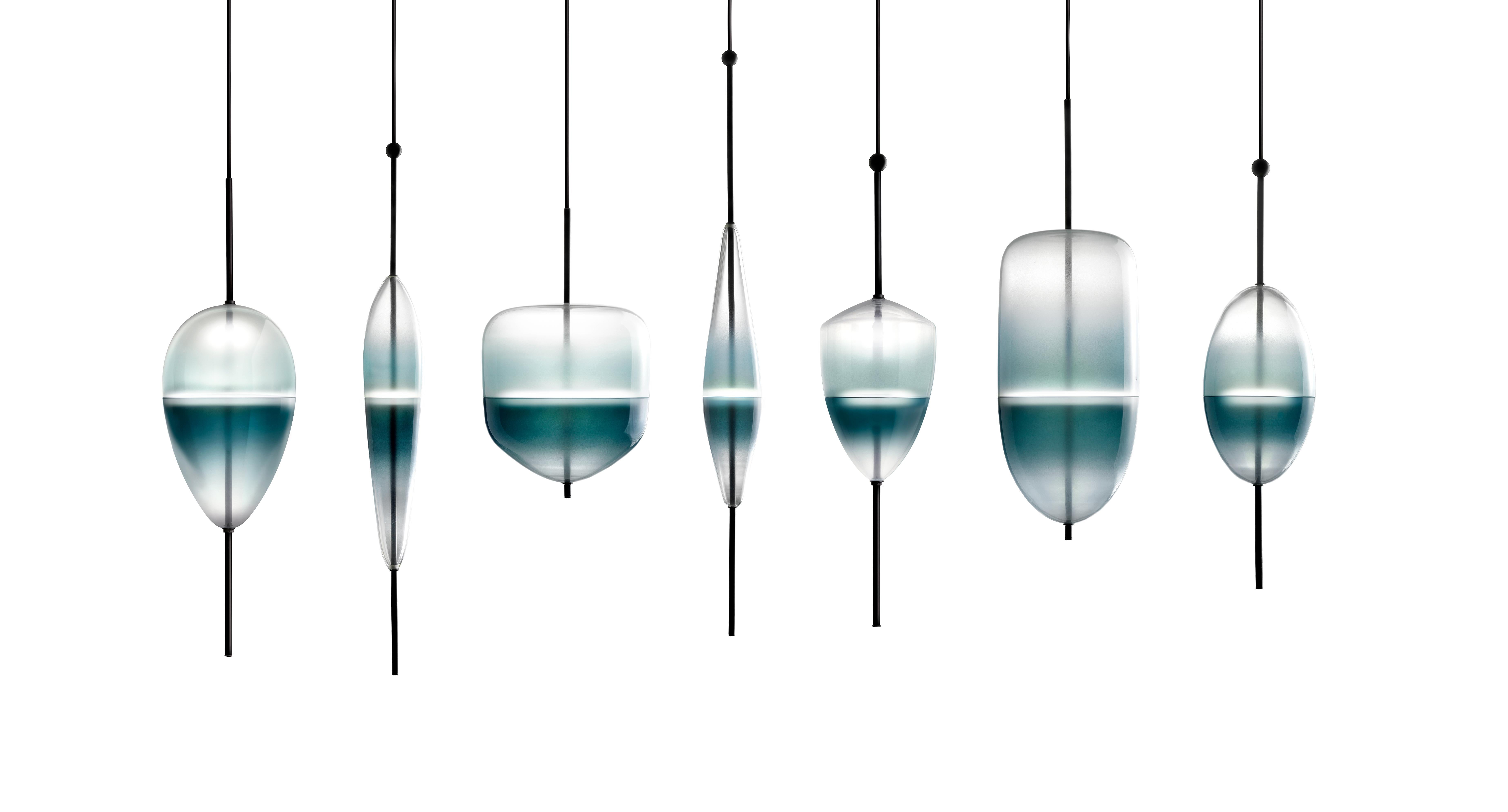 Flow[T] S2 by Nao Tamura — Murano Blown Glass Pendant Lamp For Sale 3