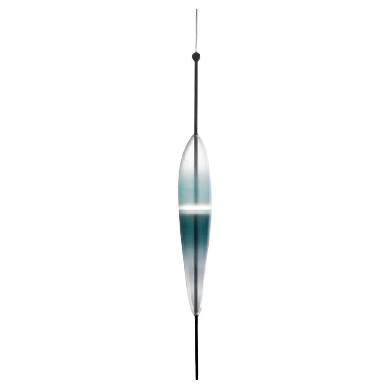 Lampe suspendue FLOW[T] S2 turquoise de Nao Tamura pour Wonderglass