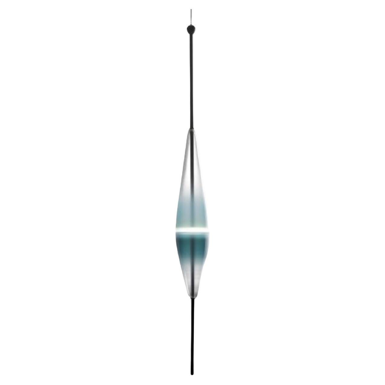 FLOW[T] S3 Pendant lamp in Turquoise by Nao Tamura for Wonderglass For Sale