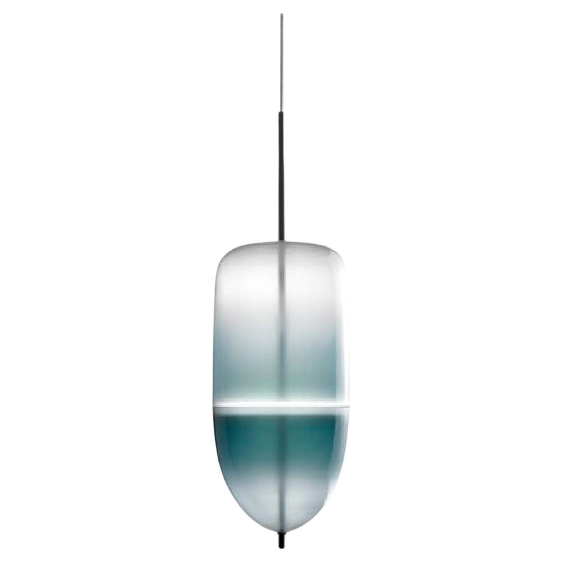 FLOW[T] S5 Pendant lamp in Turquoise by Nao Tamura for Wonderglass For Sale