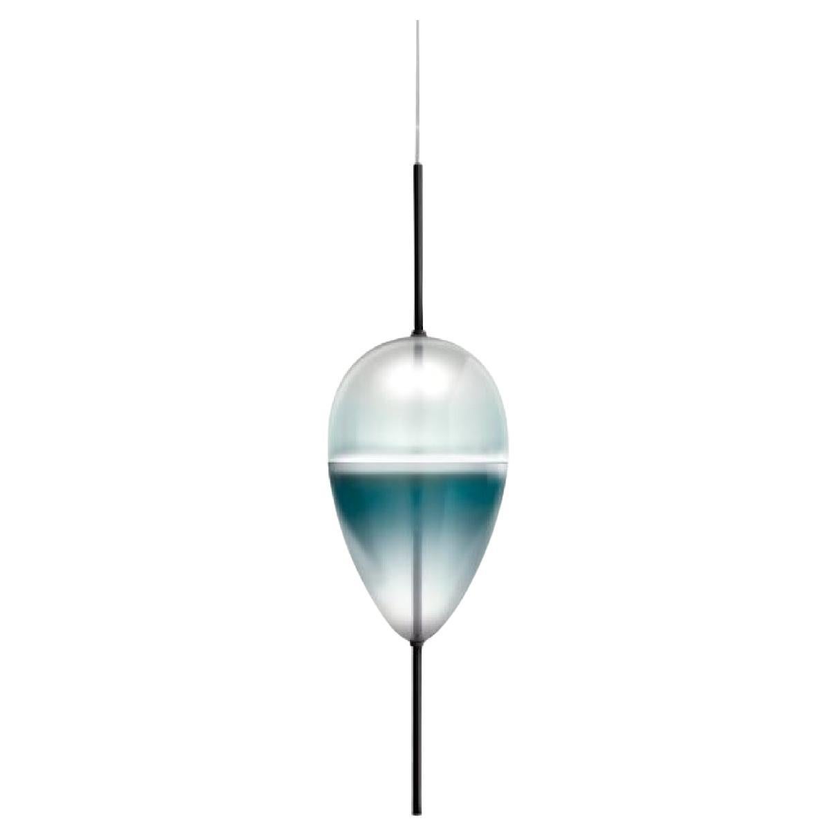 FLOW[T] S7 Pendant lamp in Turquoise by Nao Tamura for Wonderglass For Sale