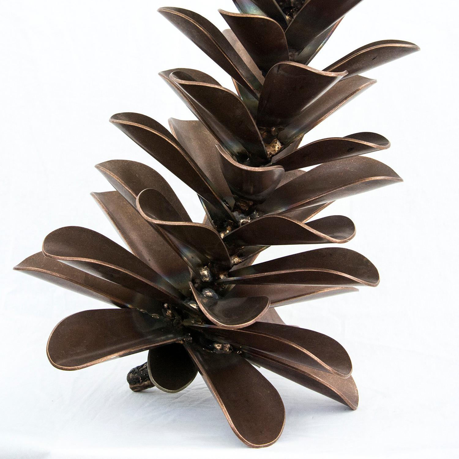 metal pine cone sculpture