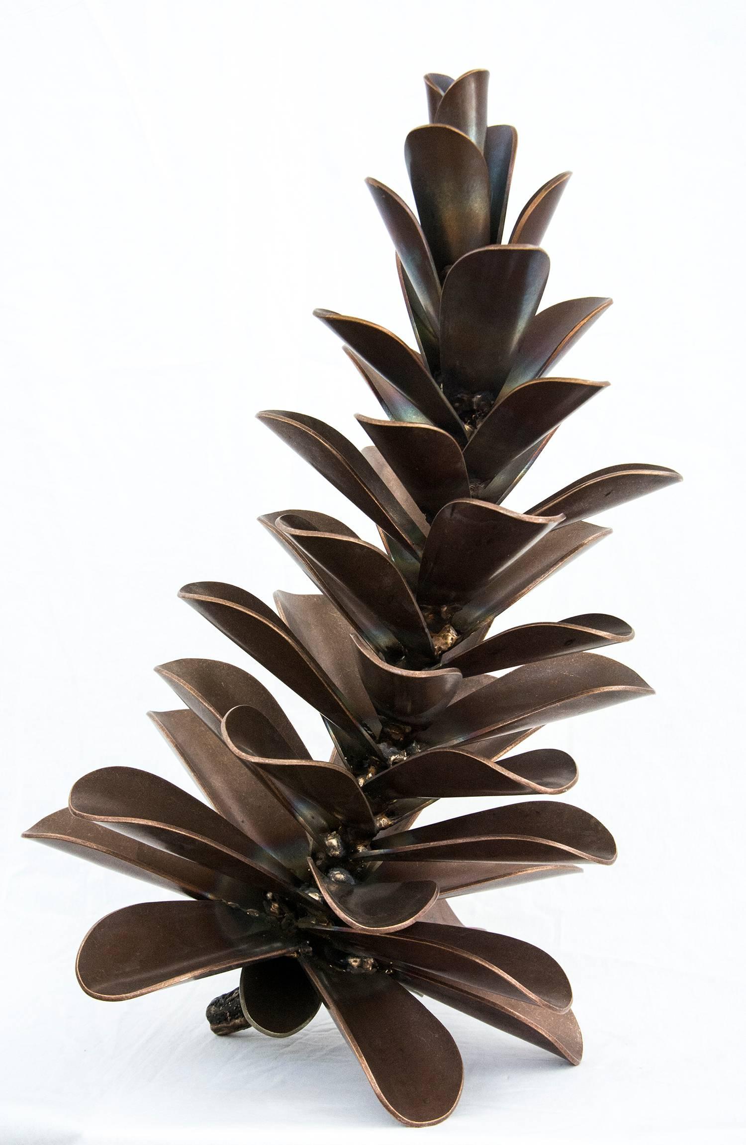 Floyd Elzinga Still-Life Sculpture - Bronze Pine Cone