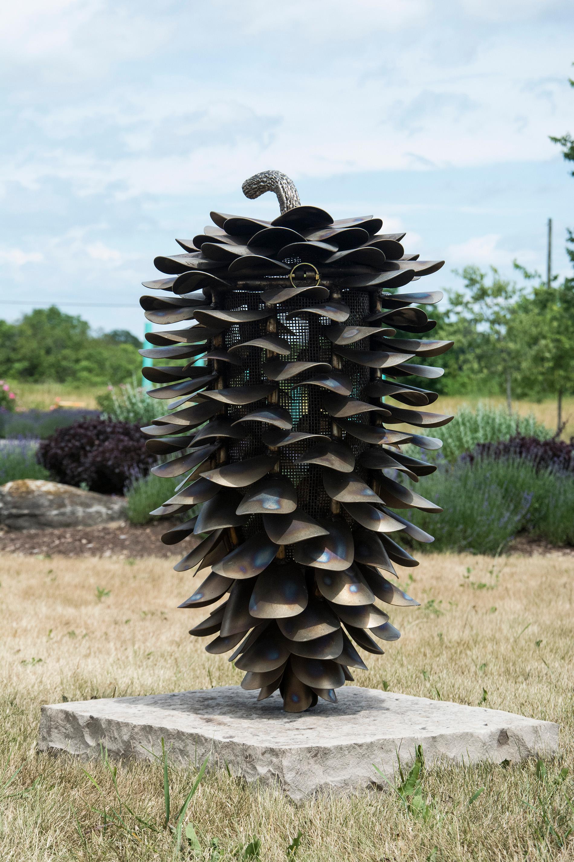 Lodgepole Fire Cone - Sculpture by Floyd Elzinga