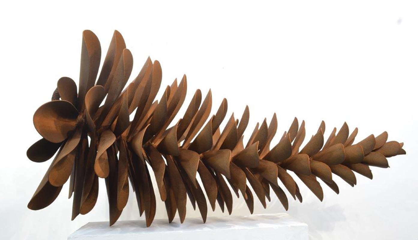 metal pine cone sculpture