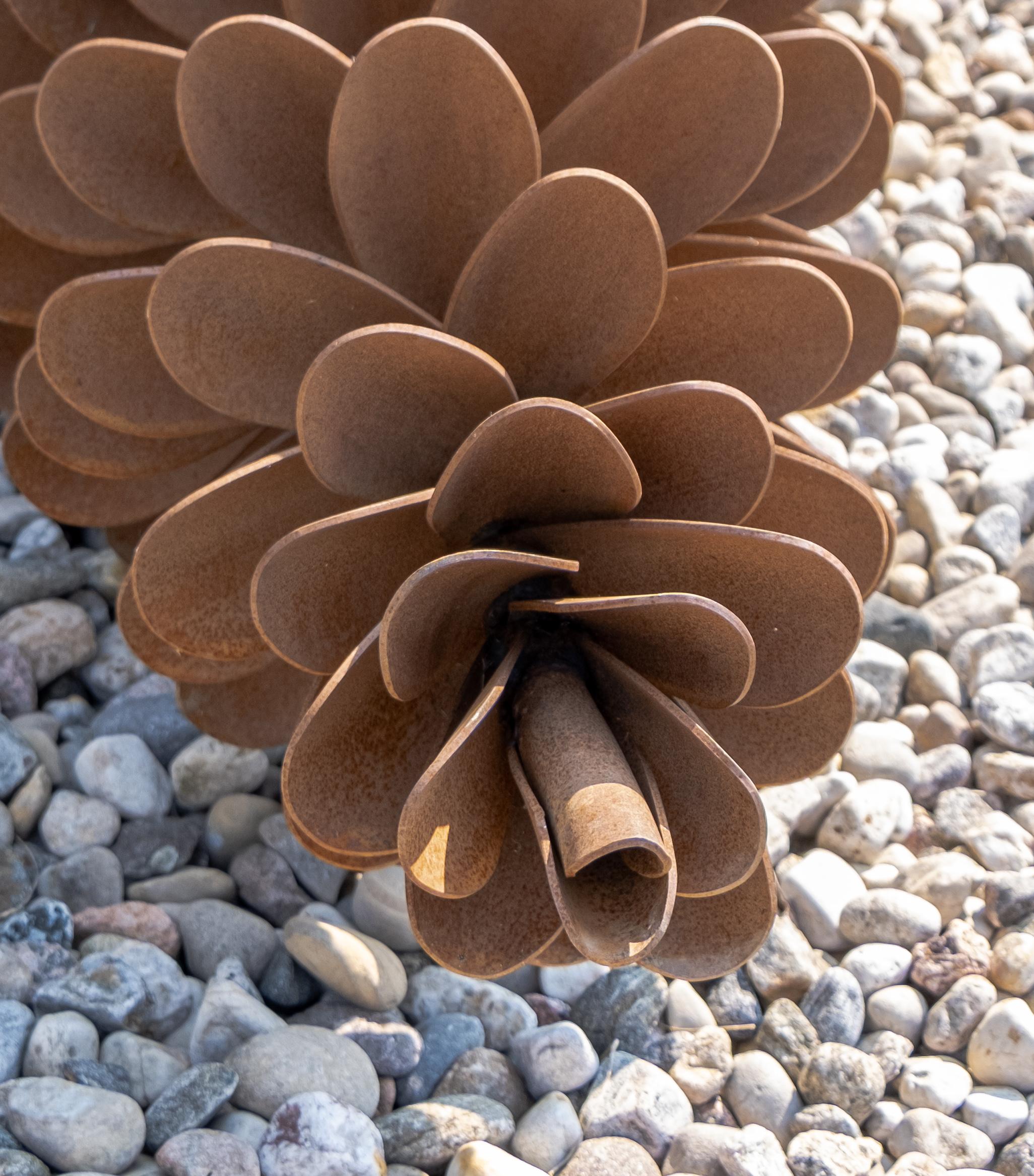 metal pine cones