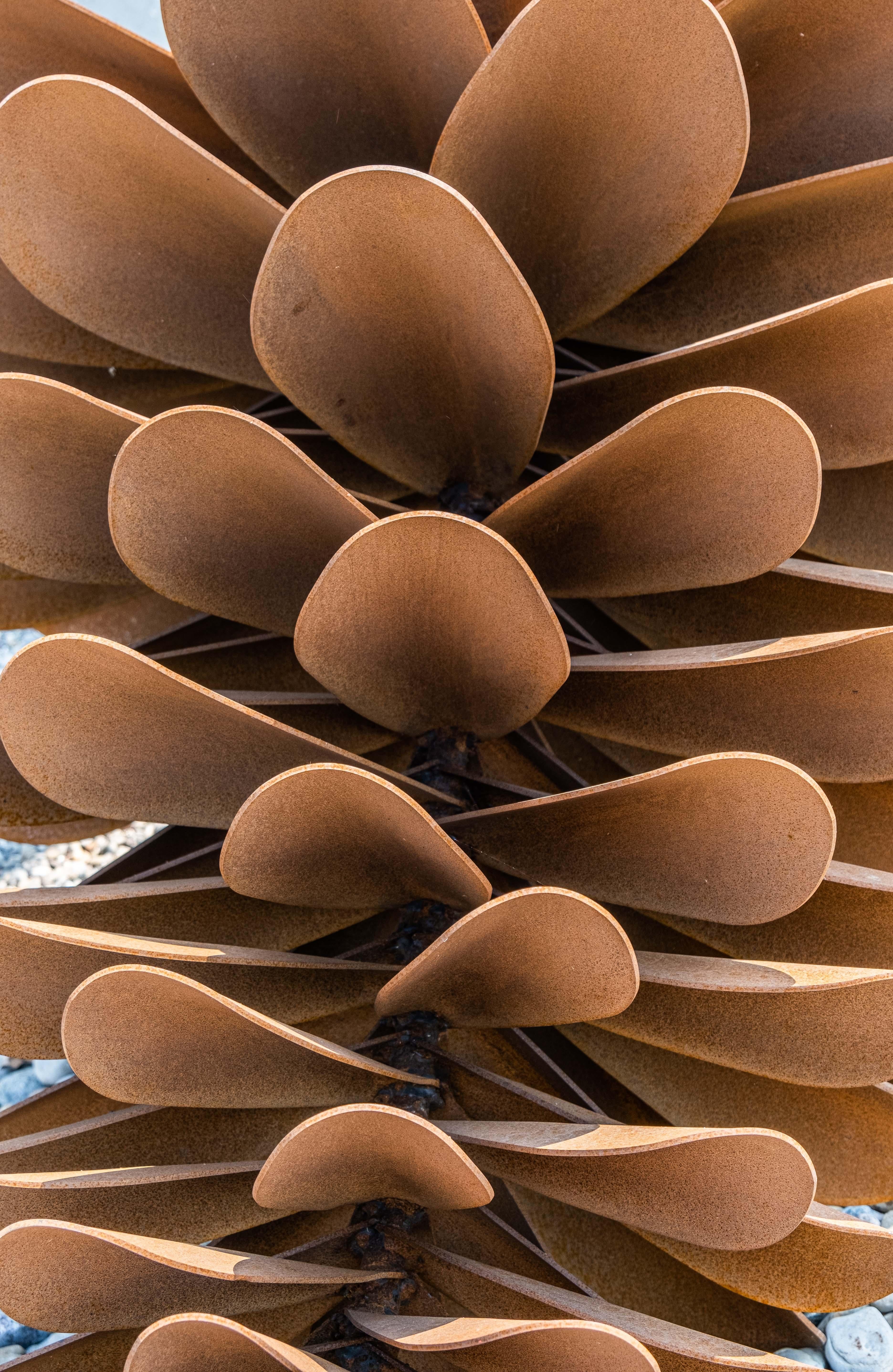 Pine Cone 22609 - large, naturally rusted, Corten steel, outdoor sculpture 2