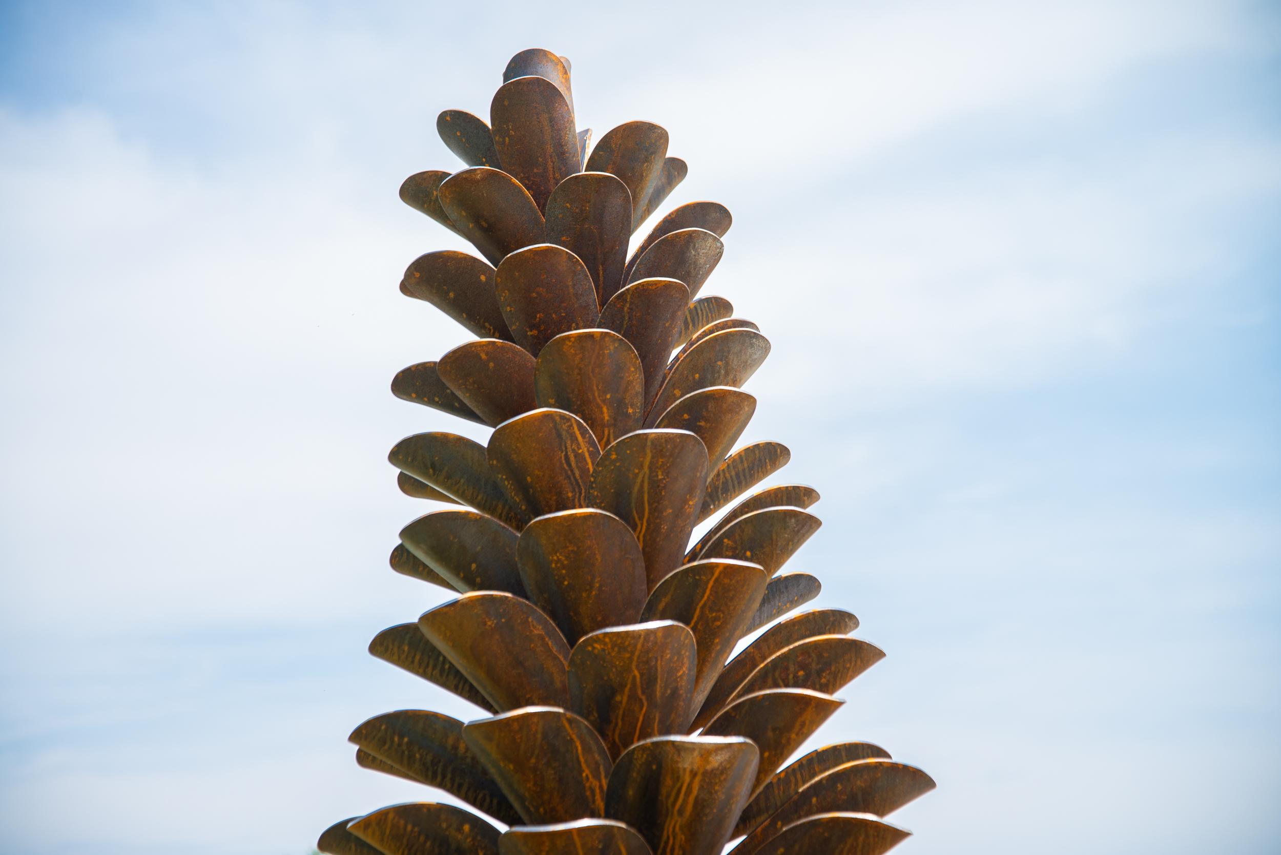 Pine Cone 24-240 - large, rusted, contemporary, Corten steel, outdoor sculpture For Sale 1