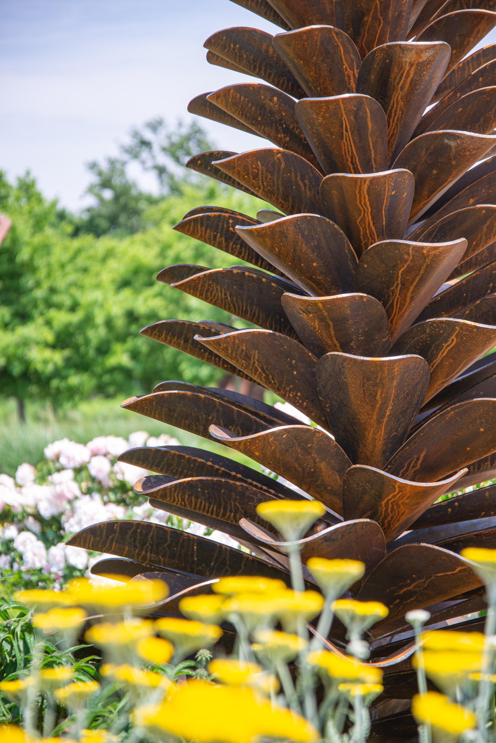 Pine Cone 24-240 - large, rusted, contemporary, Corten steel, outdoor sculpture For Sale 2