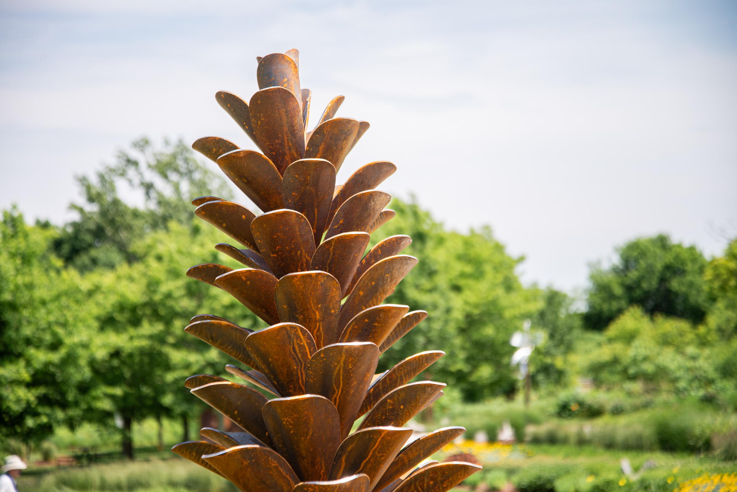 Pine Cone 24-240 - large, rusted, contemporary, Corten steel, outdoor sculpture For Sale 4