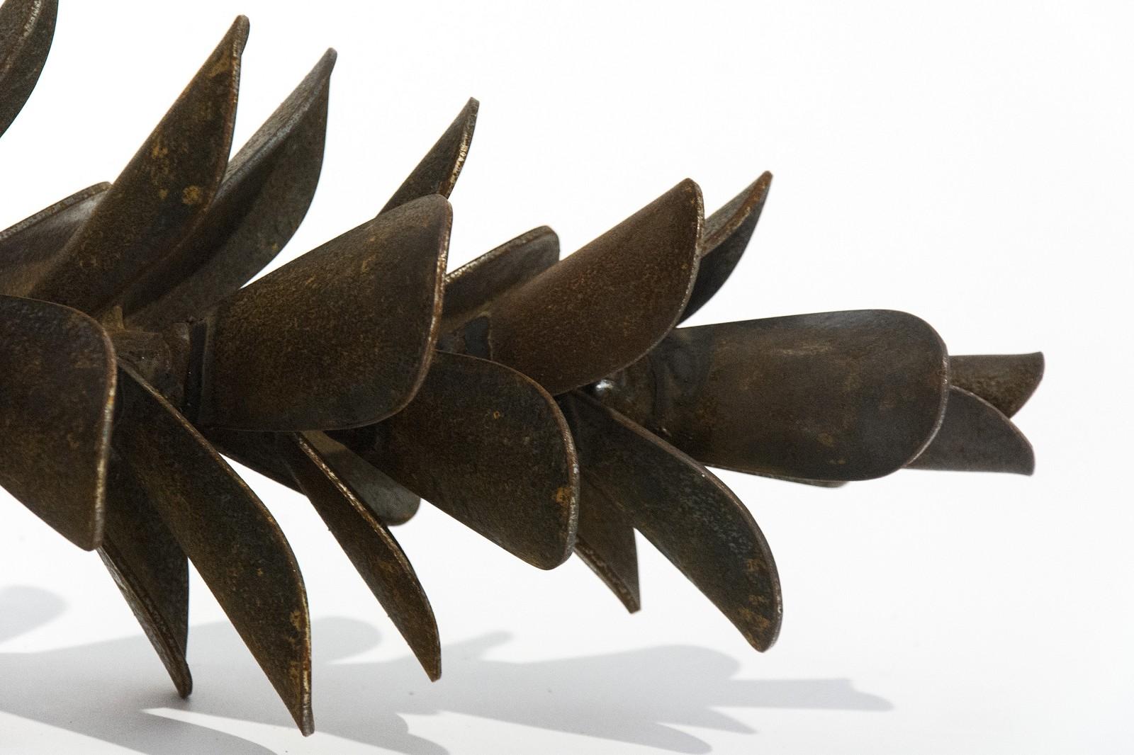 Pine Cone Corten Steel - Naturally weathered rusted surface - Sculpture by Floyd Elzinga