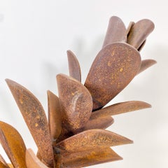 Pine Cone, oxidized steel sculpture inspired by the beauty of Canadian nature