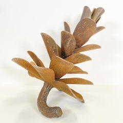 Pine Cone, oxidized steel sculpture inspired by the beauty of Canadian nature