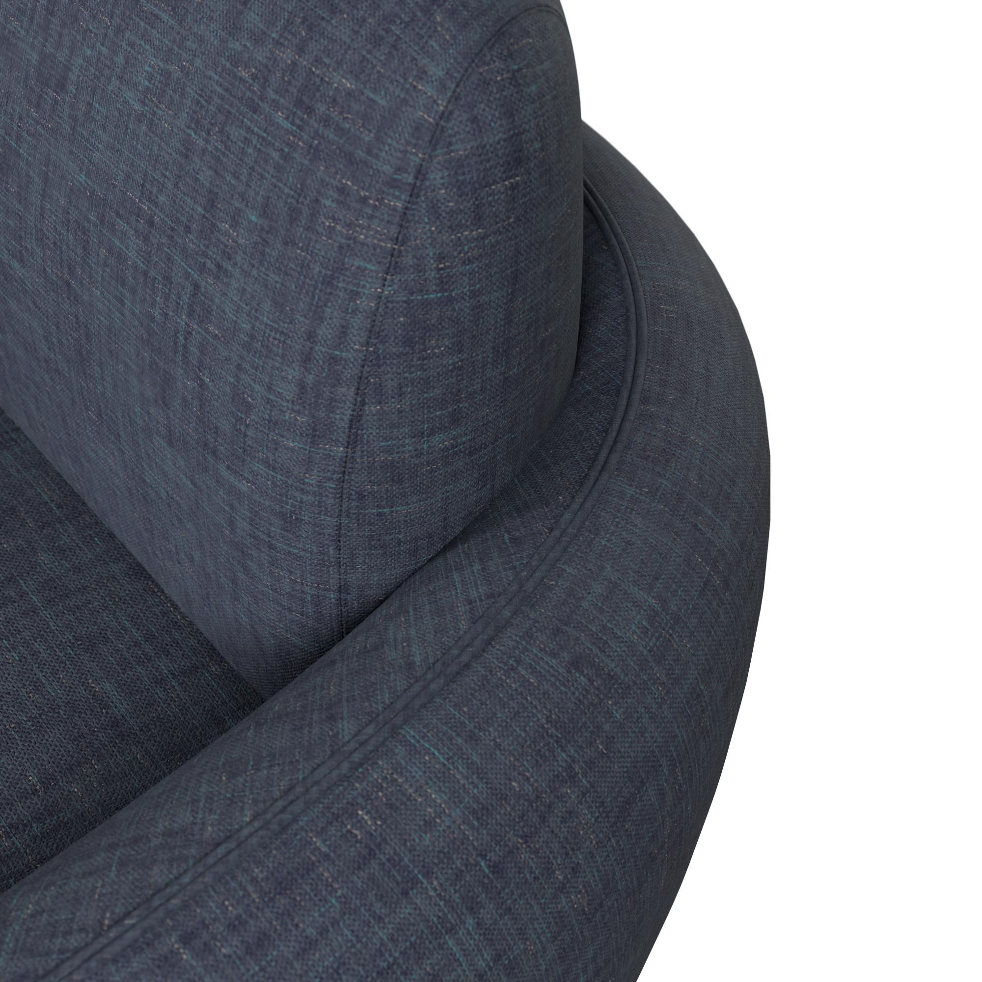 Canapé trois places en coton moelleux avec tissu uni en jean, fabriqué à la main par Murmurio Neuf - En vente à Lordelo, PT