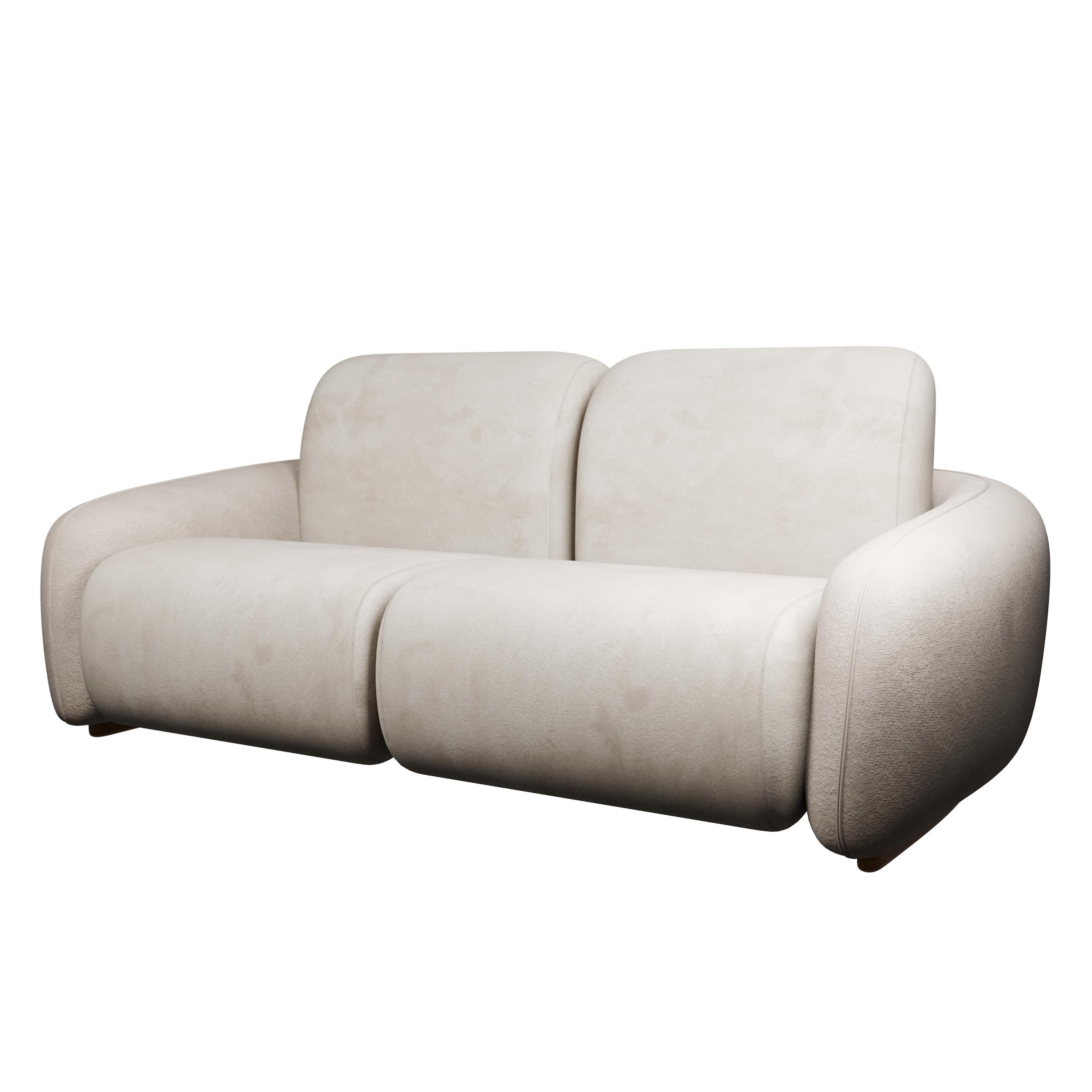Voici le canapé Cotton, un chef-d'œuvre de confort luxueux et de design élégant. Ce canapé vous invite à vous enfoncer dans ses coussins somptueusement moelleux, offrant une expérience de relaxation et de tranquillité sans précédent. Nommé d'après