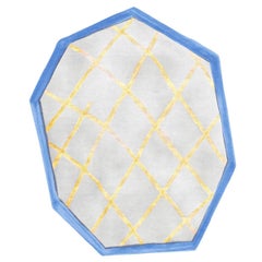Fluffy Handmade Irregular Shape Rug Kid's Room Wool Silk - Ice, in Stock