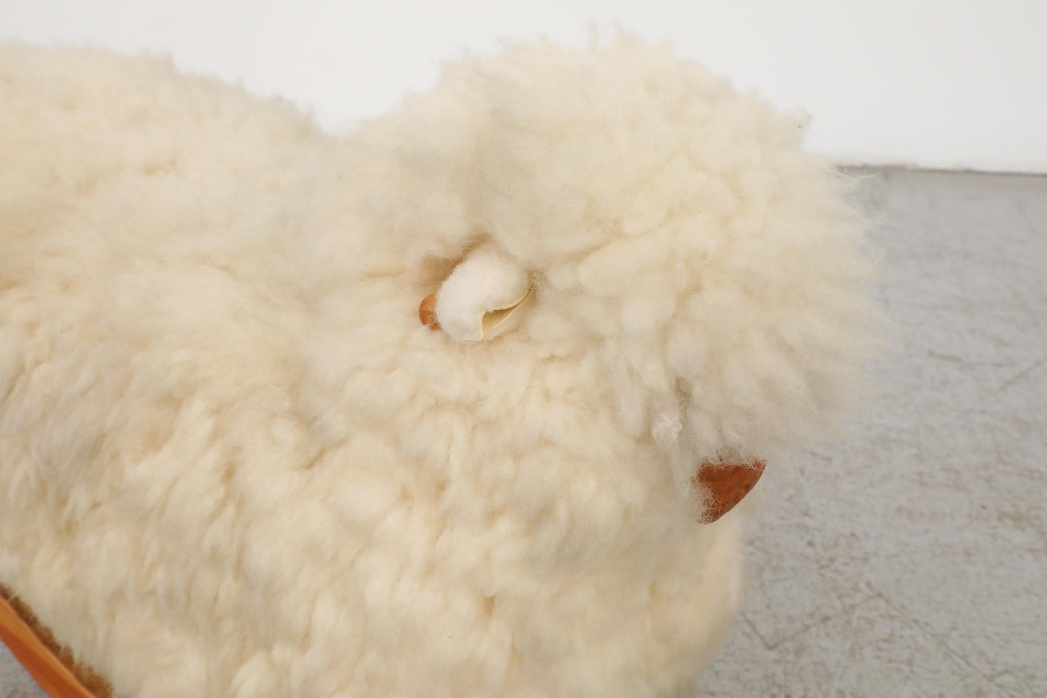 Fluffy White Rocking Sheep by Roger Newman, 1960s 3