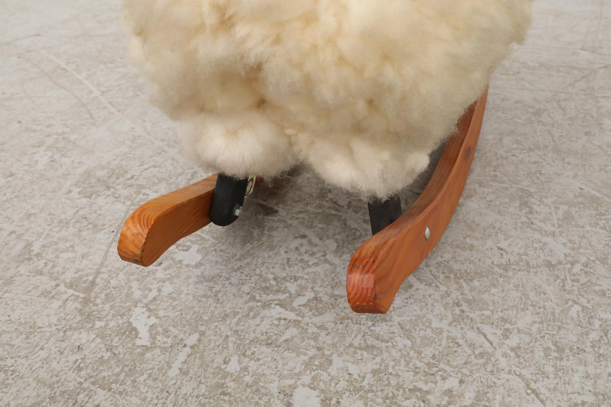 Fluffy White Rocking Sheep by Roger Newman, 1960s 5